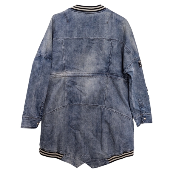 Oversized Denim Patched Jacket medium - Picture 2 of 4